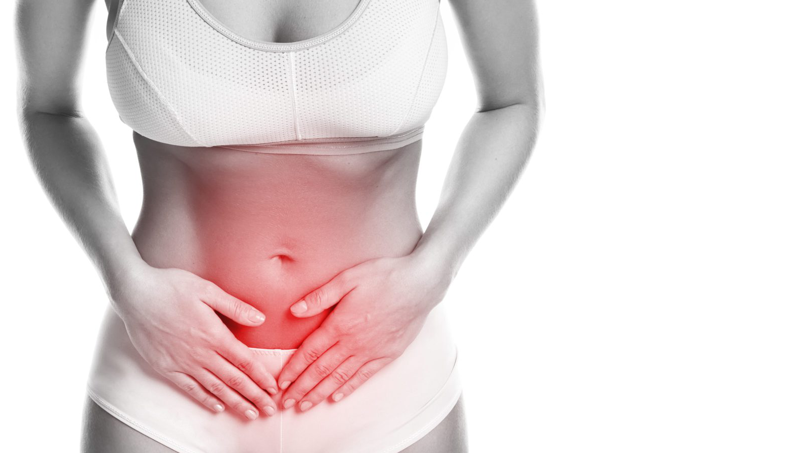 Donna su fondo bianco